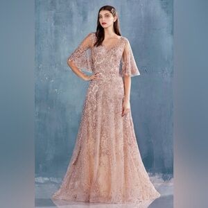 Cinderella divine Ball gown sz 6 a-line short sleeve mom of the bride,prom dress